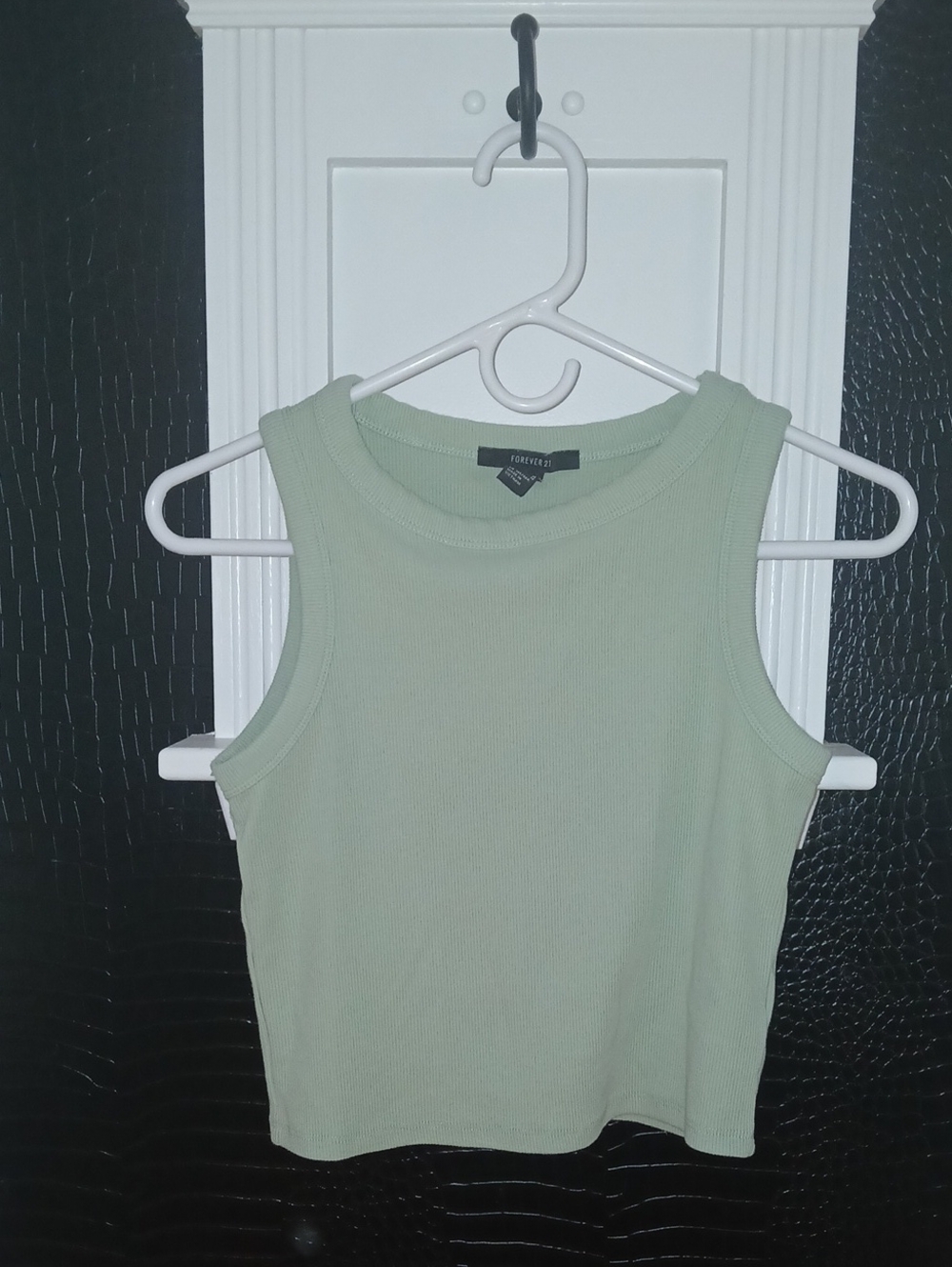 Forever 21 Light Sage Ribbed Tank Top